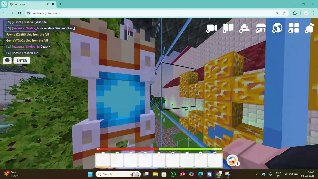 playing vectaria.io and minefun.fun