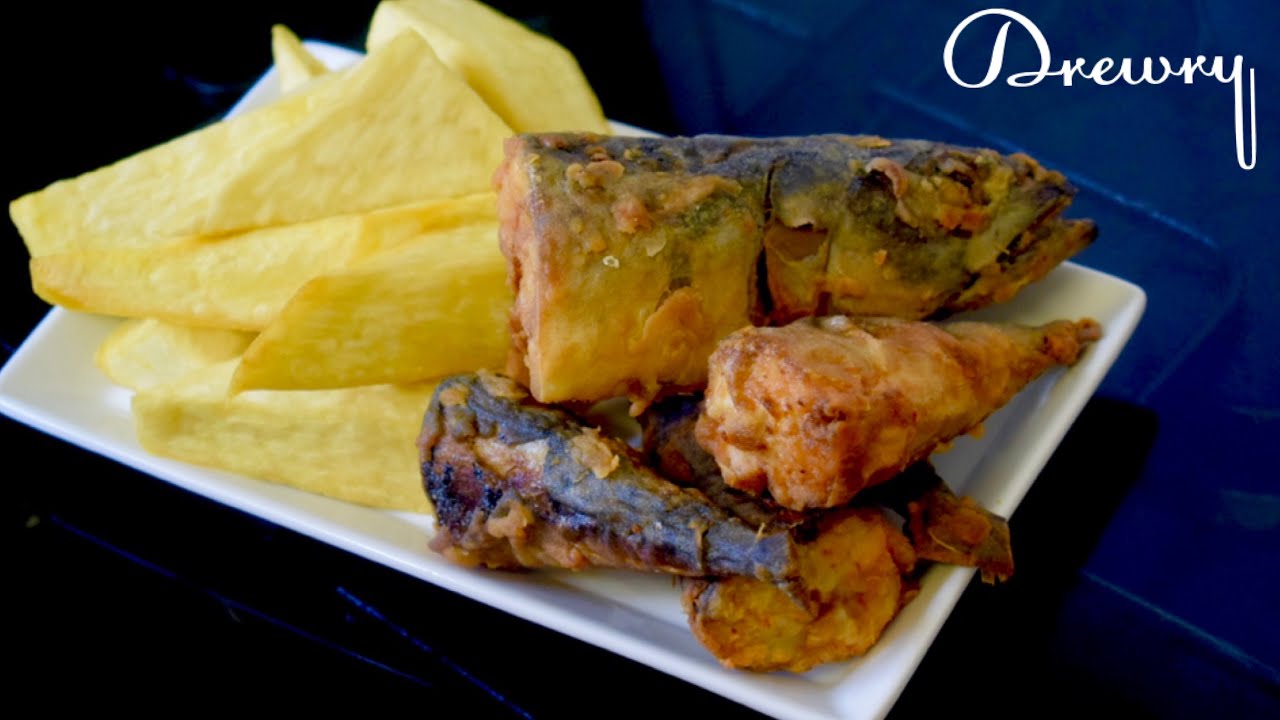 HOW TO MAKE GHANA FRIED PUNA YAM WITH MACKREL FISH Ft The Culture Shop