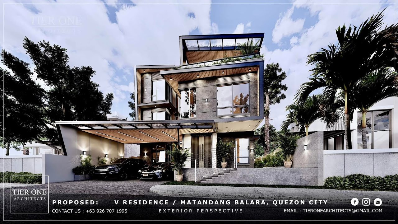 V Residence -  450 SQM House - 300 SQM Lot - Tier One Architects