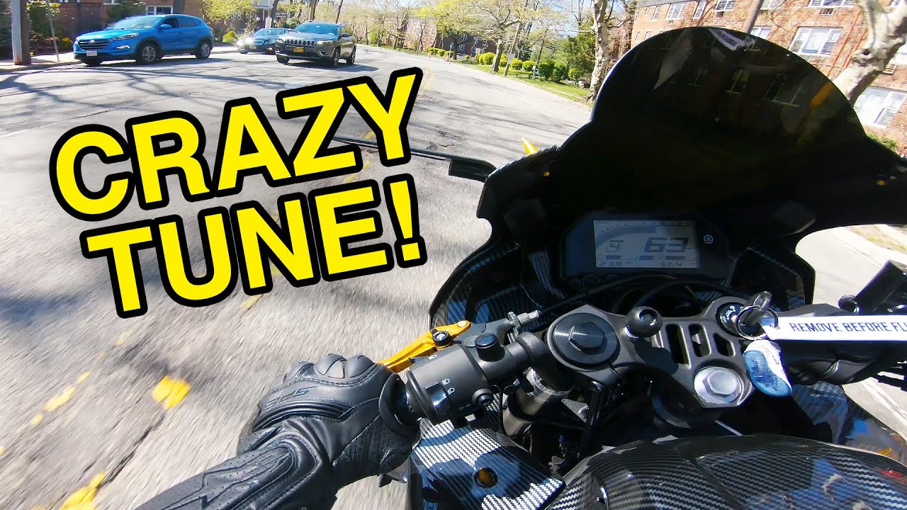Первая поездка с настройкой блока управления Bauce Racing! (Yamaha R3)
