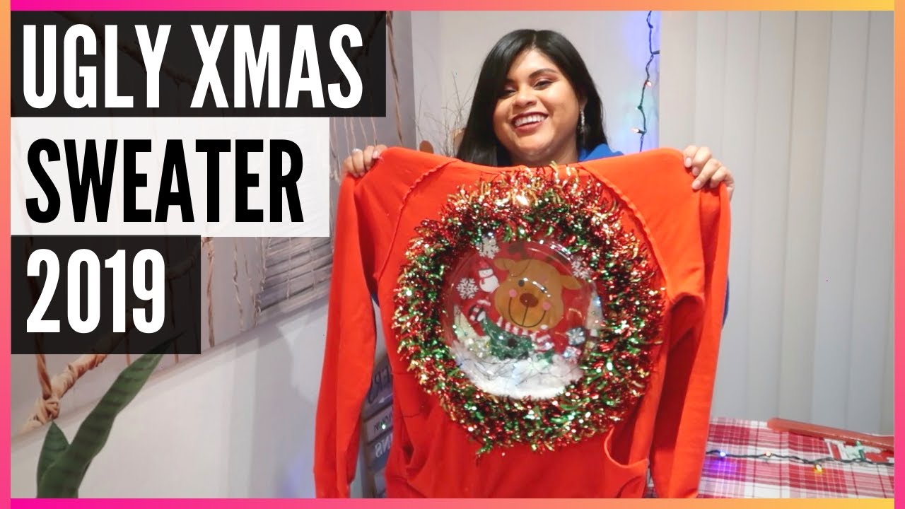 Best DIY Ugly Christmas Sweater 2024- Snow Globe Sweater-The Amateur YouTuber