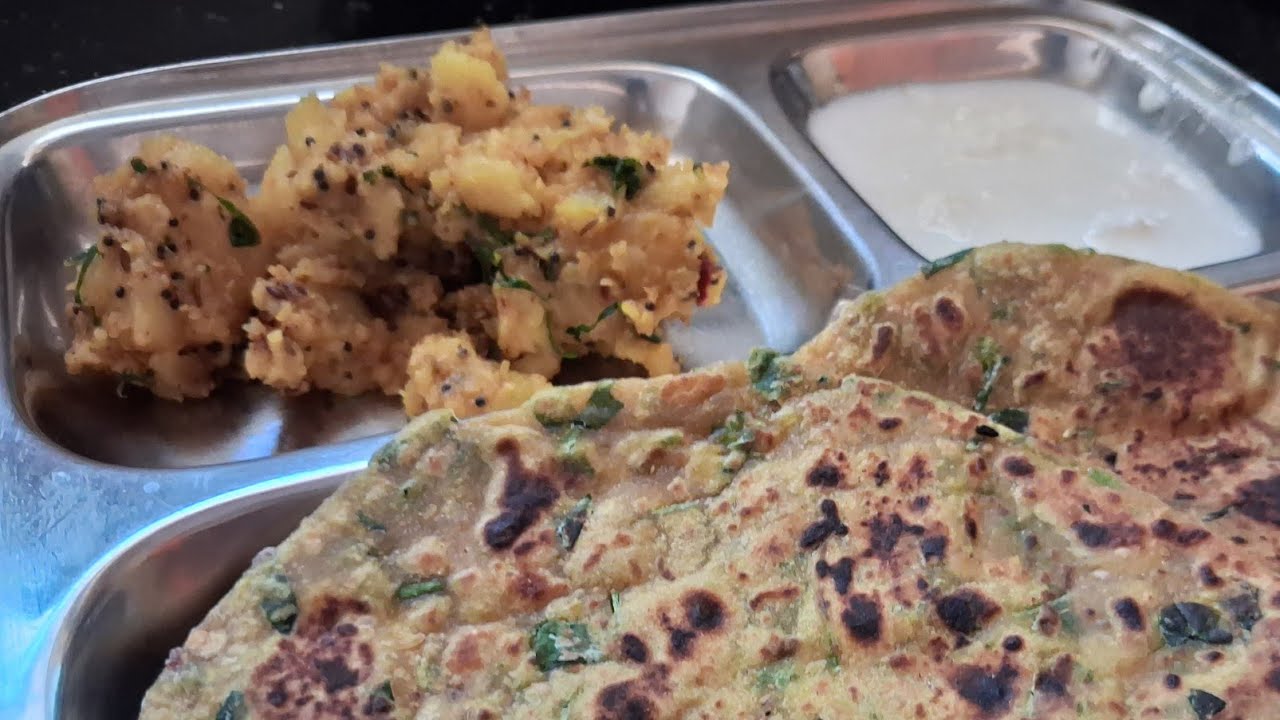 Methi Ka Thepla Aur Aloo Ki Sabji 😋