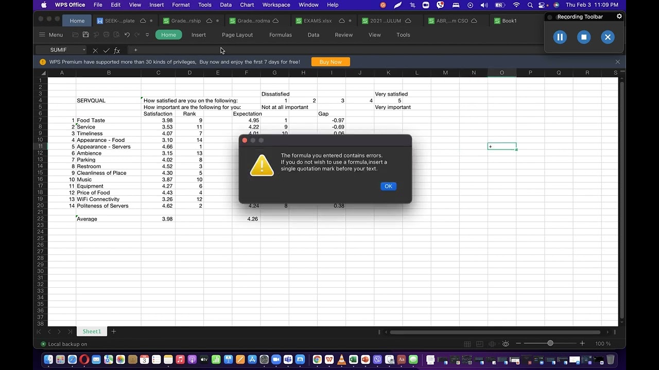 How to Analyze Gaps in ServQUAL Using Excel
