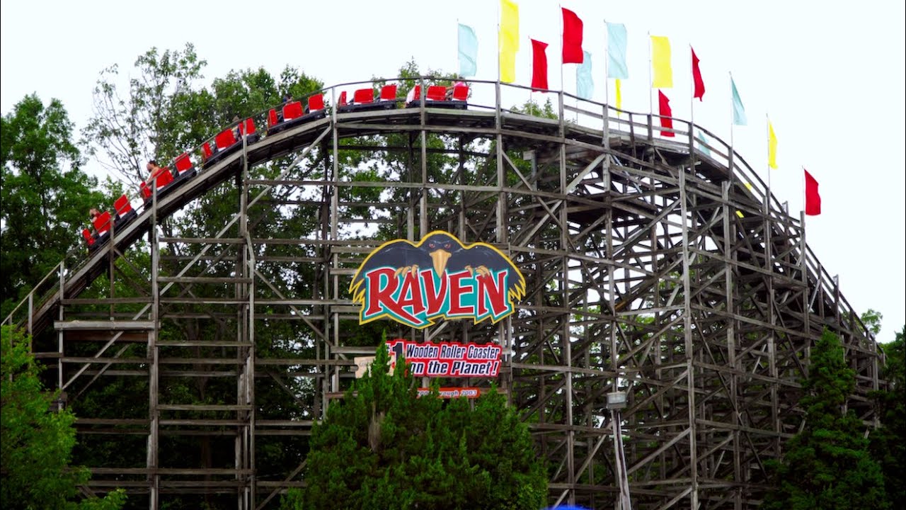 Raven Review Holiday World CCI Wooden Roller Coaster