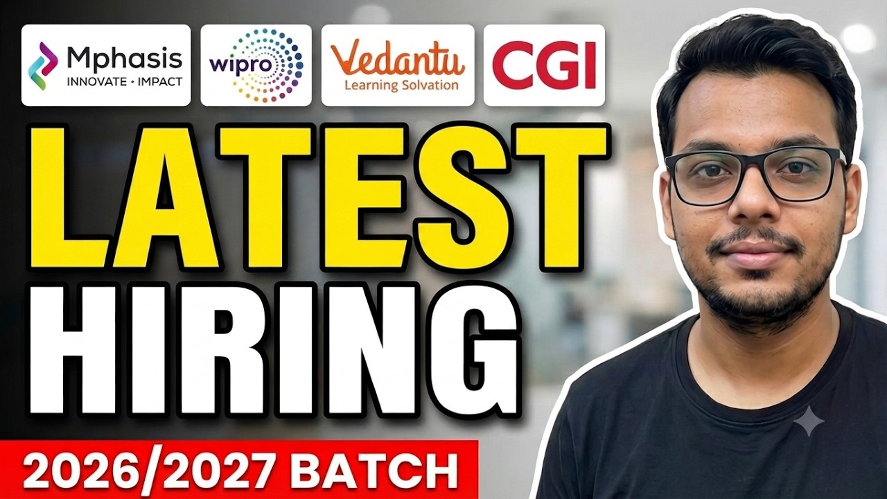 Mphasis , Wipro , Vedantu , CGI | Off Campus Drive | 2027, 2026 Batch | Latest Freshers Jobs