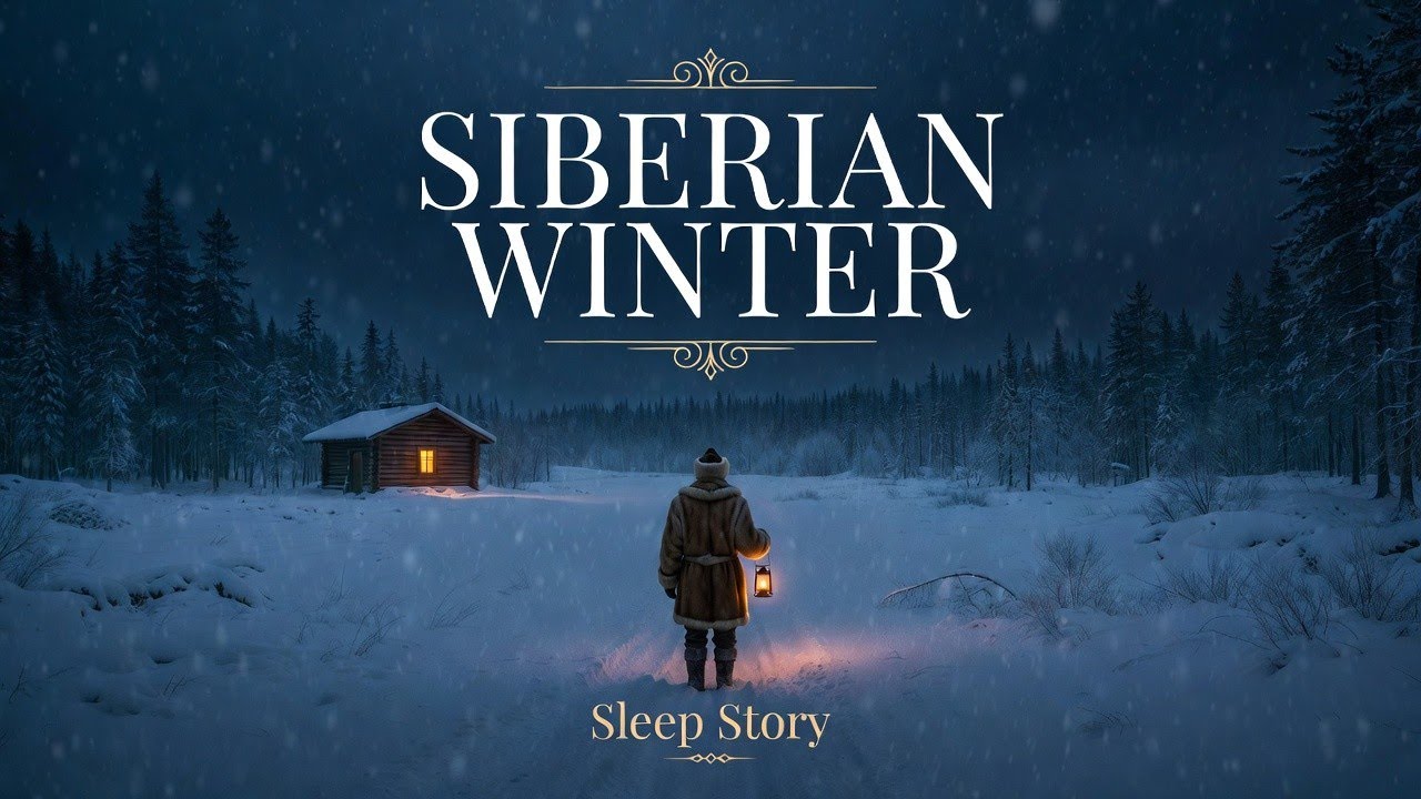 Cozy Siberian Winter Cabin | 1900s Sleep Story with Crackling Fire & Snow ❄️🔥