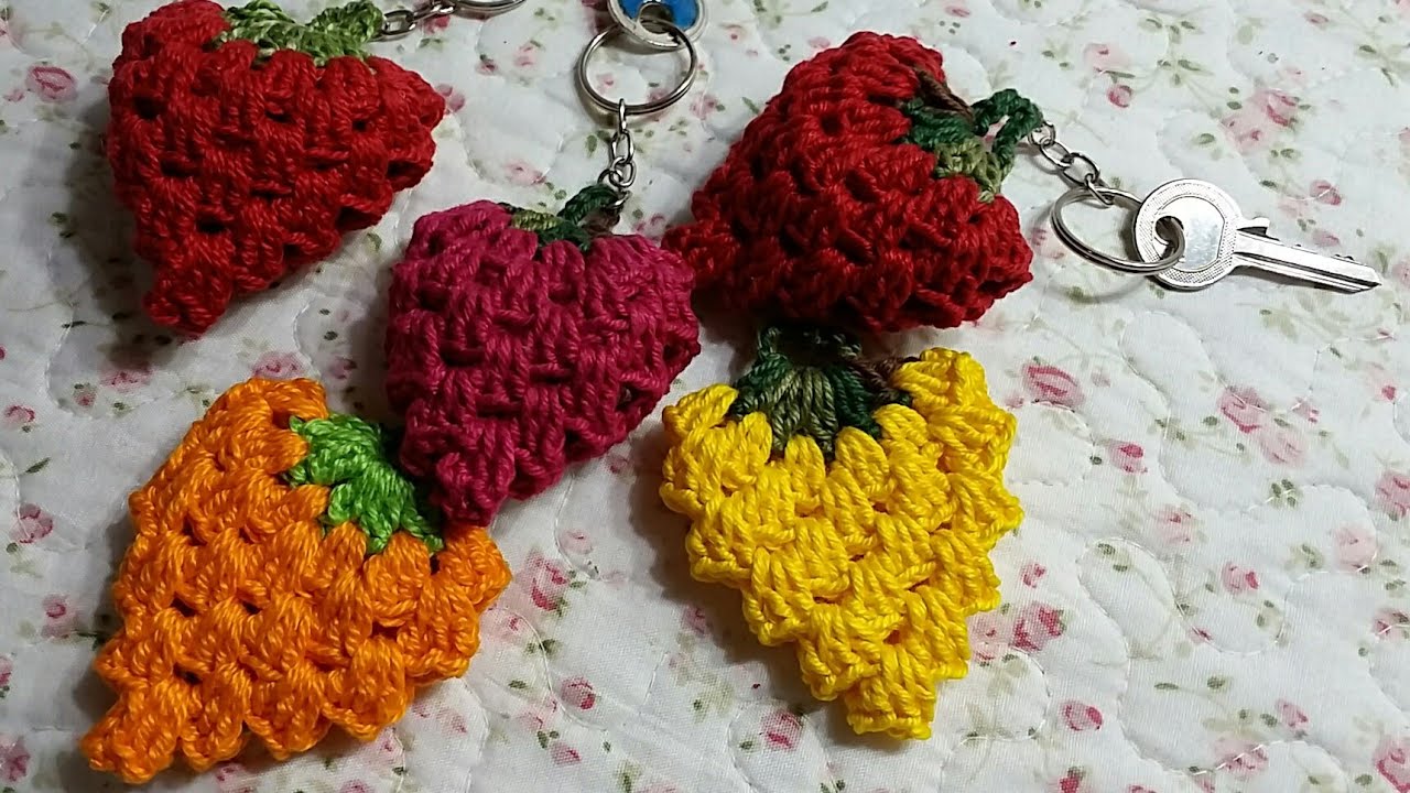 👊# Chaveiro fácil para lembrancinhas Pink Artes Croche by Rosana Recchia