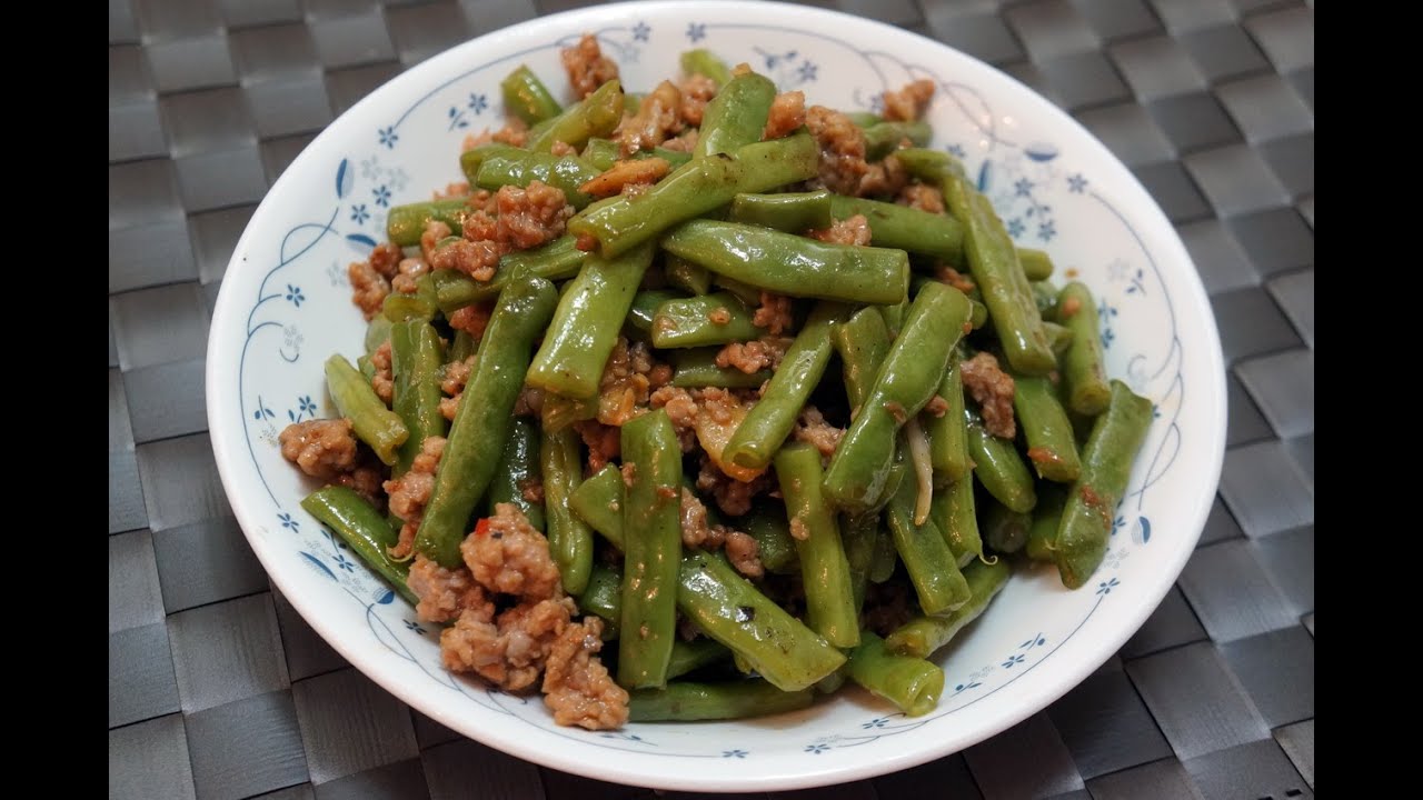 Hong Kong Recipe : Stir-fried String Bean with Minced Meat