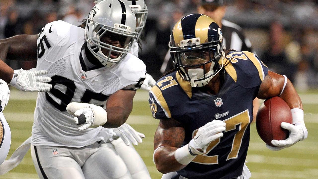 Tre Mason leaves the Raiders in the dust on this 89-yard touchdown run (Week 13, 2014)