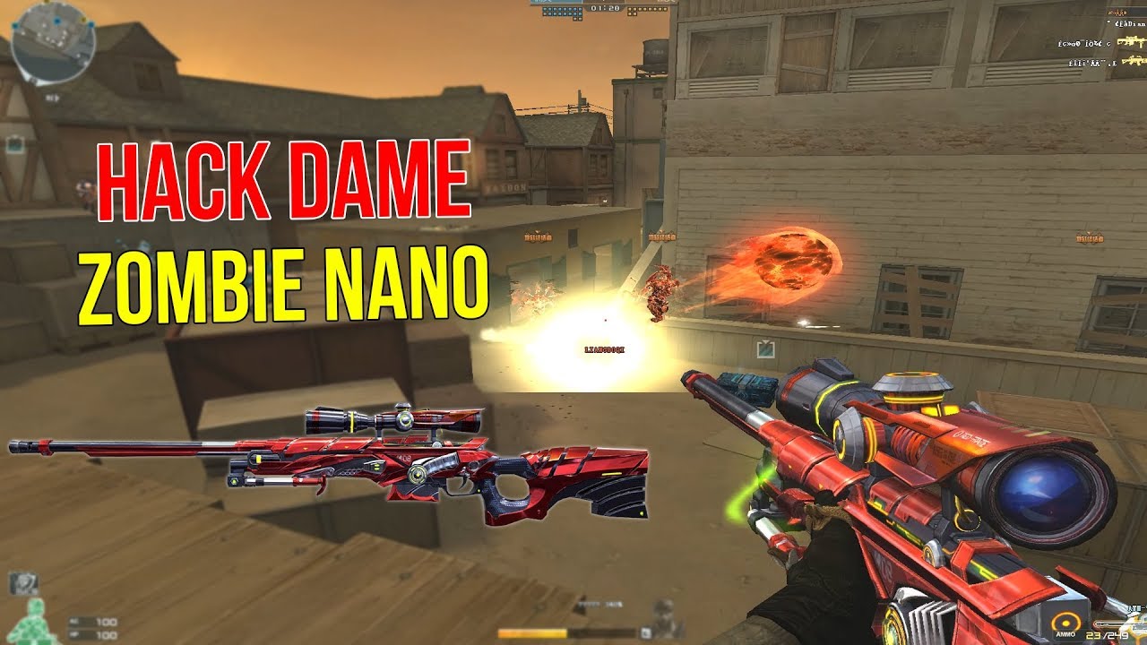 HACK DAME ZOMBIE NANO Với AWM VIP|Red Frame Hawk - Rùa Ngáo