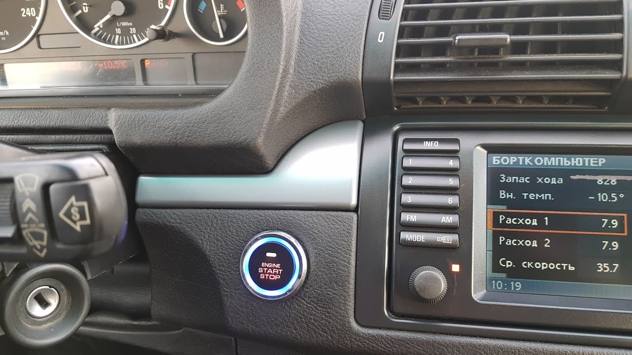 Установка кнопки START STOP на bmw x5 e53