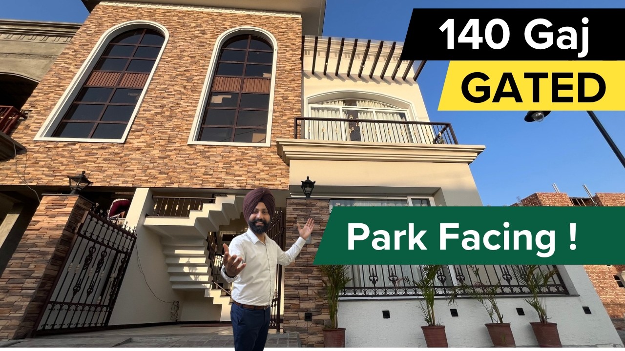 Premium 140 SQ Yd 4 BHK Park Facing House in Gated | Sector -124 , Sunny Enclave !