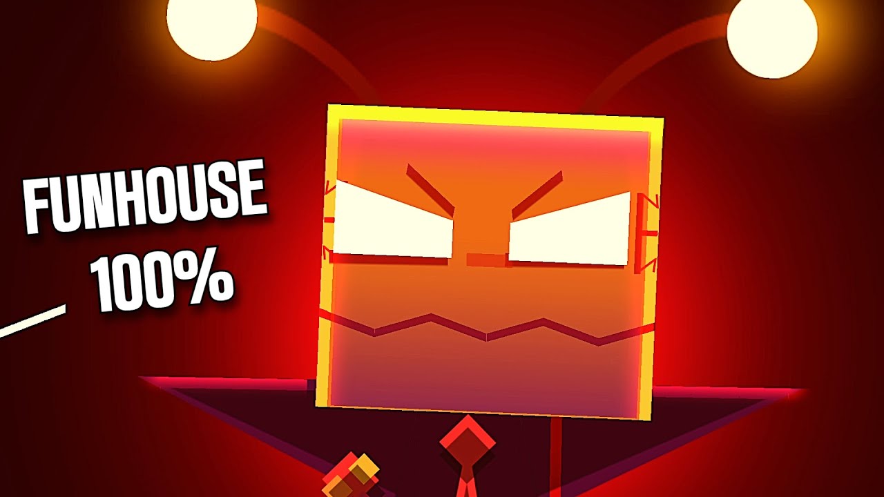 FUNHOUSE - 100% ALL COINS - EL NIVEL MAS RARO QUE HE JUGADO !! 🤖👾🏆 Geometry Dash