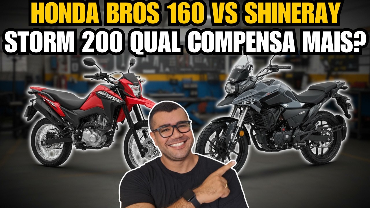COMPARAÇÃO HONDA BROS 160 VS SHINERAY STORM 200 QUAL COMPENSA MAIS?