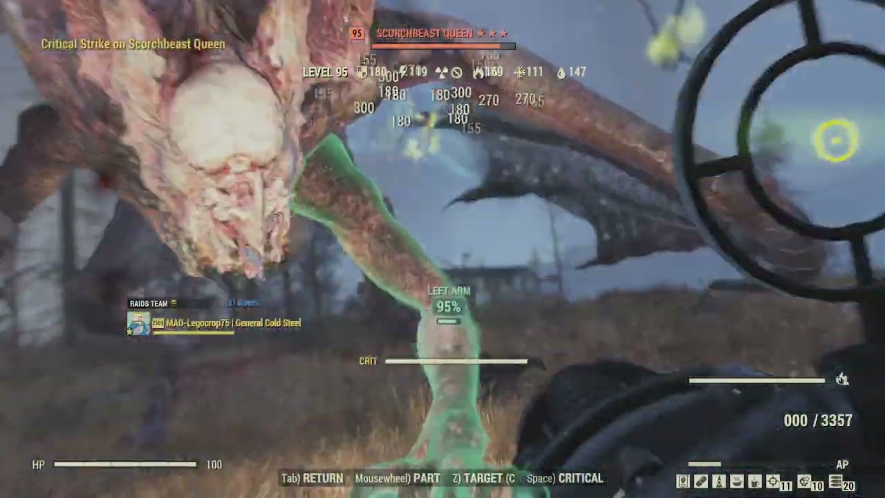 Fallout 76 Solo Scorch Beast Queen Fight