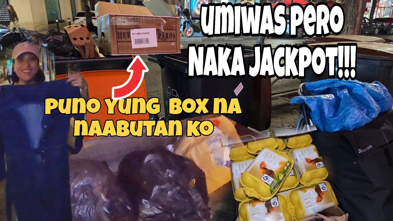 DUMPSTER DIVING Napabuti ang pag Iwas buong kahon + dalawang bolsang  itim ang jackpot |jezvlog 