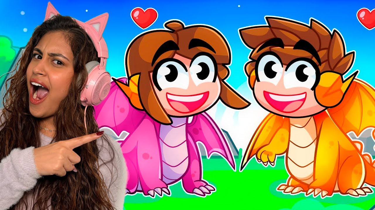 VIRAMOS uma FAMÍLIA de DRAGÕES no ROBLOX!