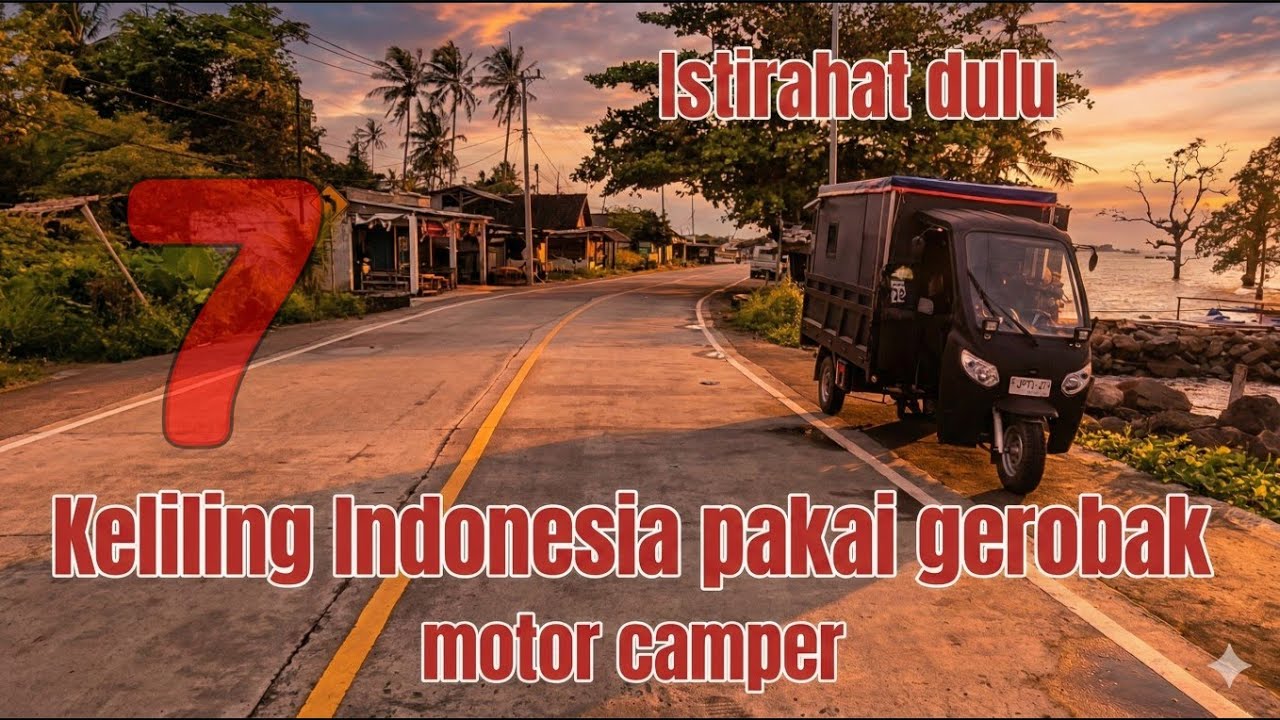 Setelah Perjalanan Ekstrem, Gerobak Motor Camper Kami Harus Istirahat di Desa Sumur