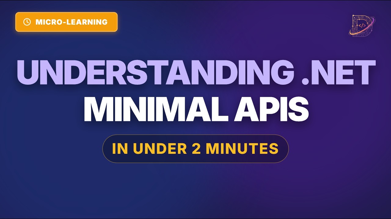 Разберитесь с минимальным набором API .NET менее чем за 2 минуты.