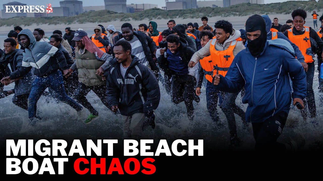 Migrant boat scramble CHAOS erupts in Calais as channel crossings SMASH records