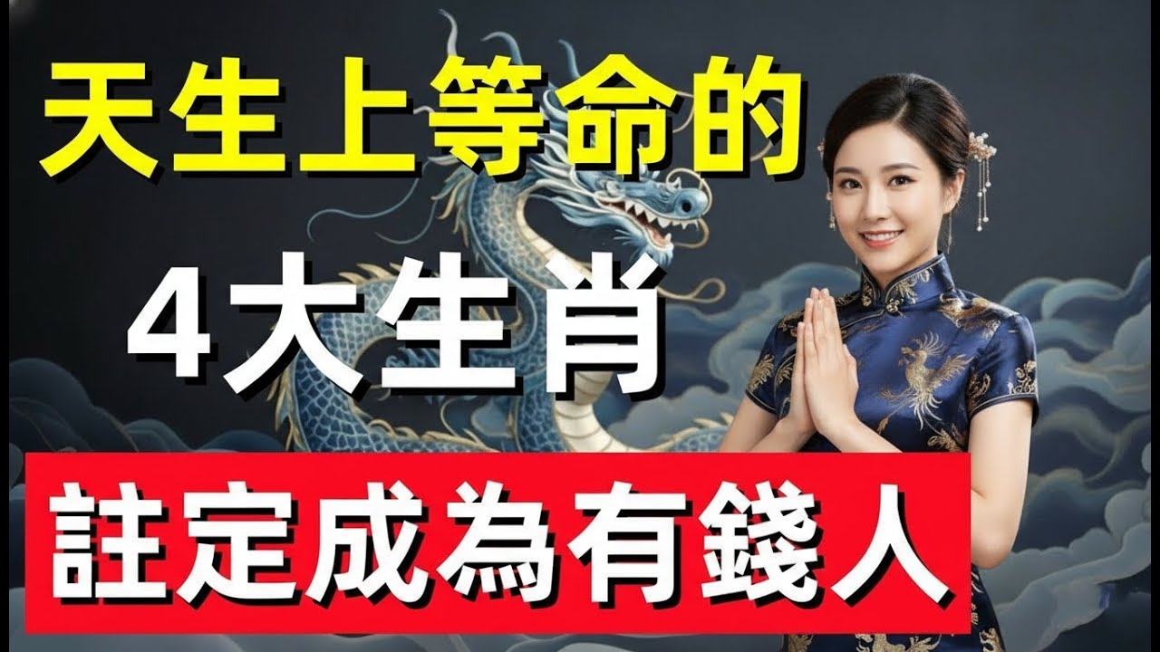 天生上等命的4大生肖，前有貴人，後有靠山，註定成為有錢人，家裏有的就要恭喜你了！#修行思維 #修行 #福報 #禪 #道德經 #覺醒 #開悟 #禅修