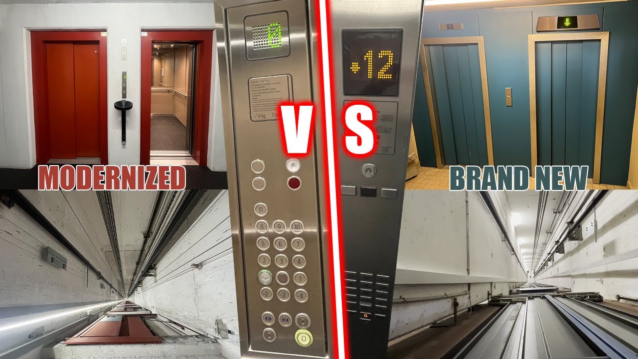 MODERNIZED VS BRAND NEW. Quatre ascenseurs SCHINDLER avec du MIC MX-GC (LMI#5)