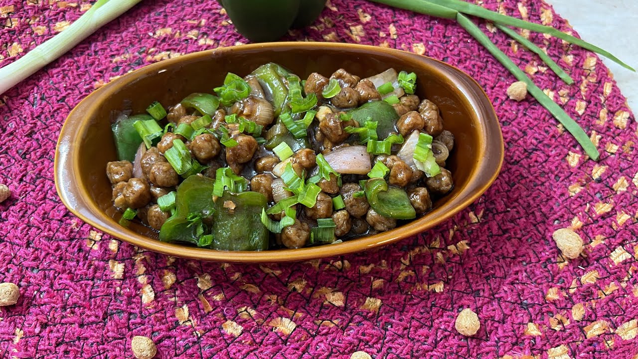 Restaurant Style Soya Chilli | Spicy Soya Bean Chilli Recipe