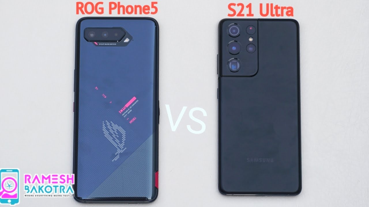 Asus ROG Phone 5 vs Galaxy S21 Ultra SpeedTest and Camera Comparison