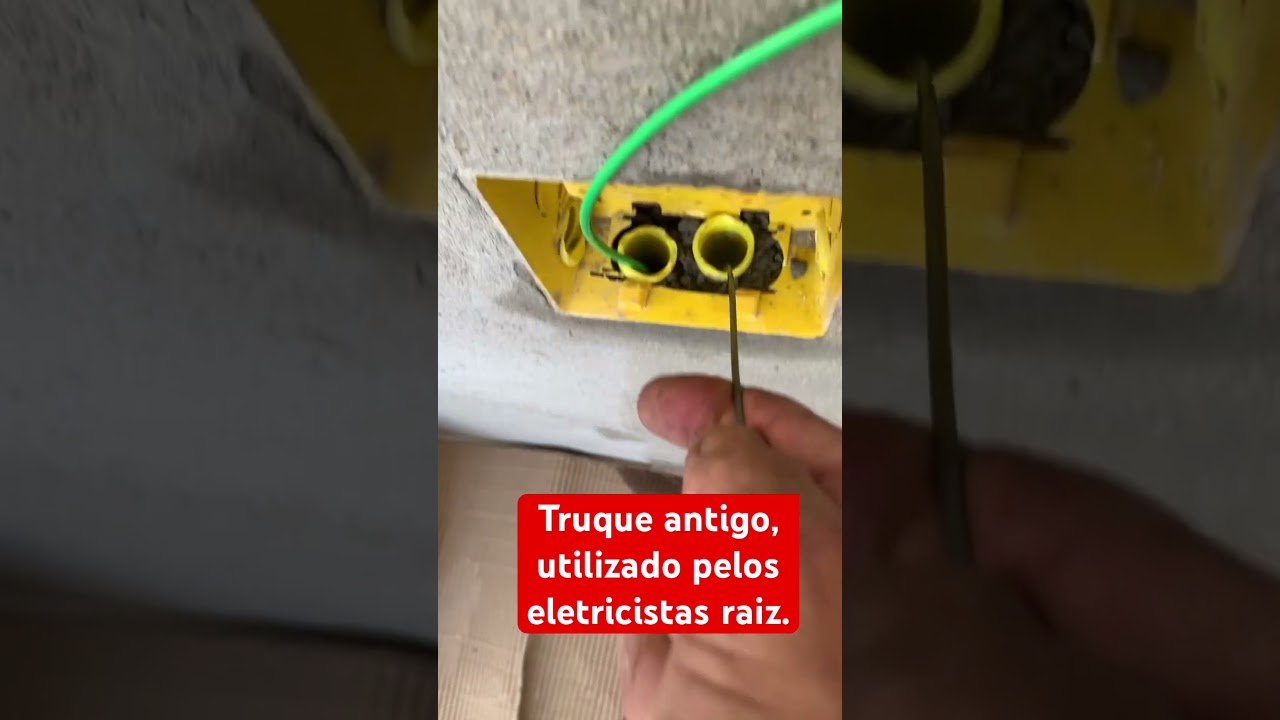 Quando a sonda não passa na tubulação, este truque pode salvar o eletricista.