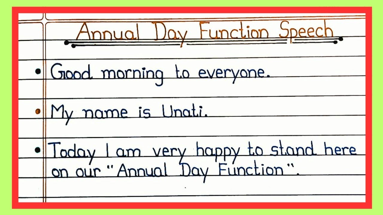 Annual Day Function Speech for Kids | Easy English Speech for Students | School Annual Day 2025
