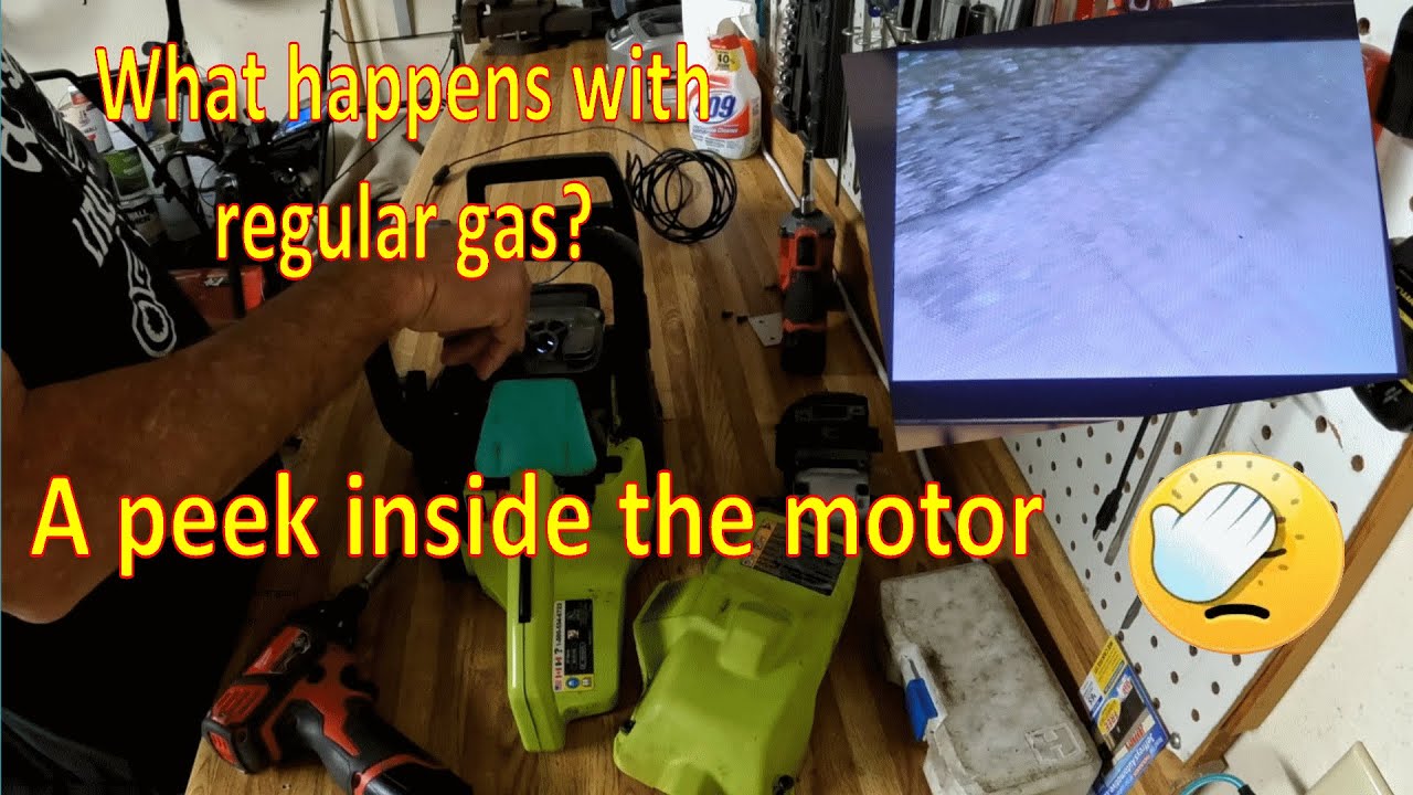 What happens inside the engine when you run regular gas in a 2 stroke?