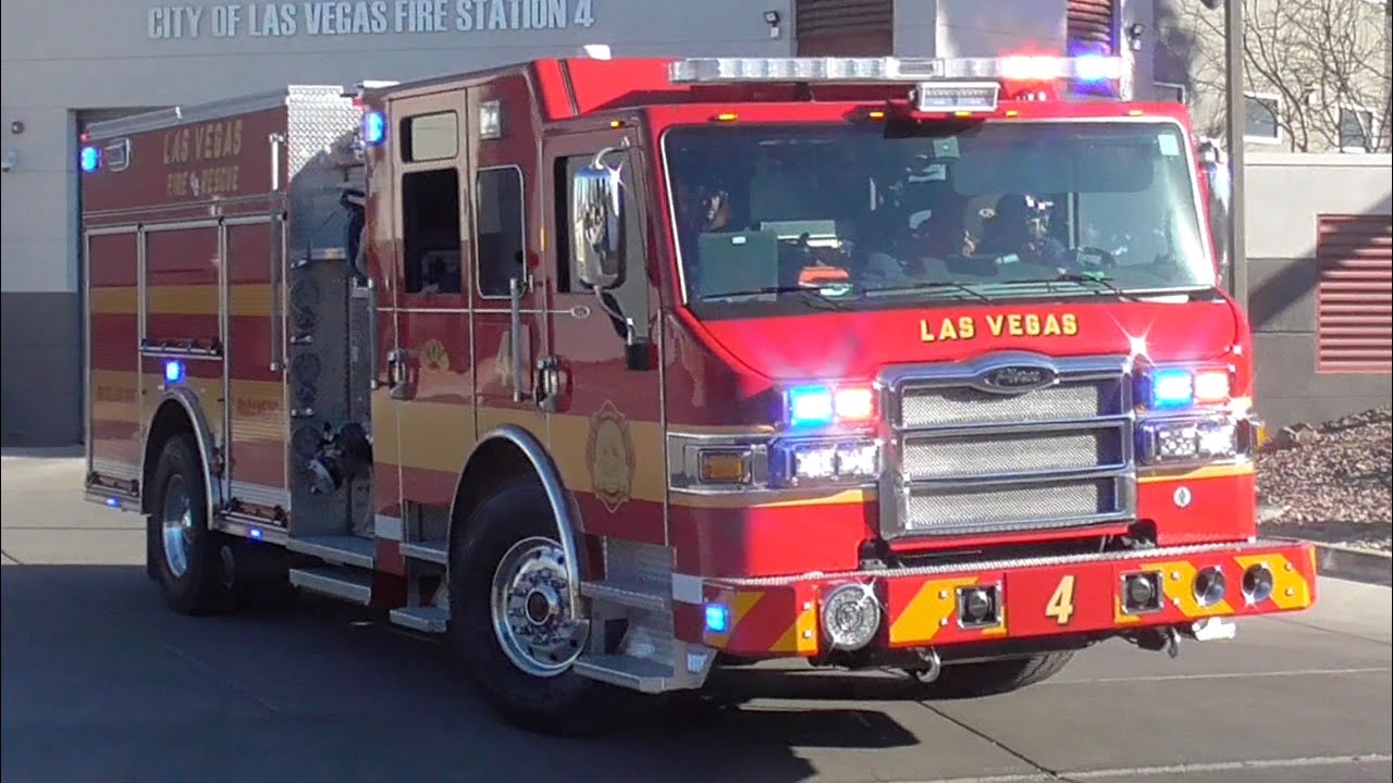 Las Vegas Fire & Rescue *NEW* Engine 4 Responding 2/4/2026
