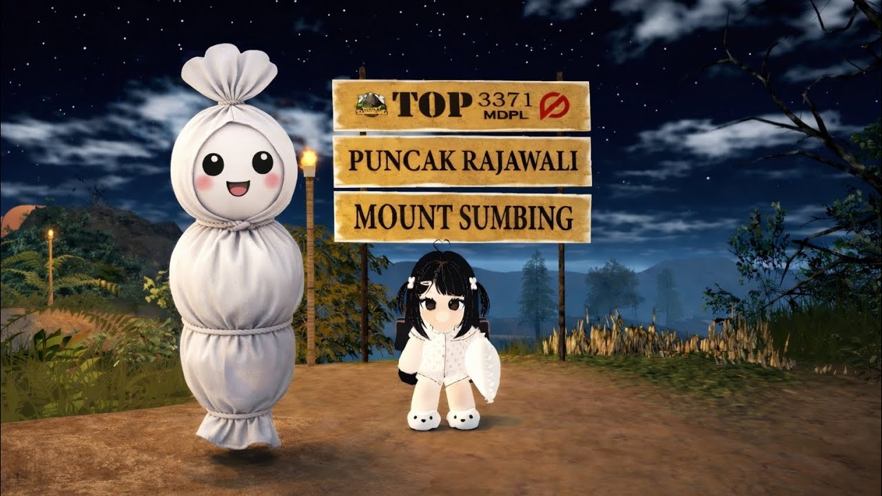 MENDAKI GUNUNG SUMBING!! || ADA POCONG??!! ||#roblox #harusberanda #viral 