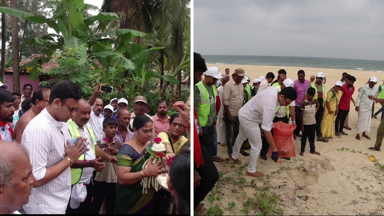 Maharaja of Mysore Sri Yaduveer Wadeyar at Beach Clean up Drive at #kundapura  I Ame Habba I