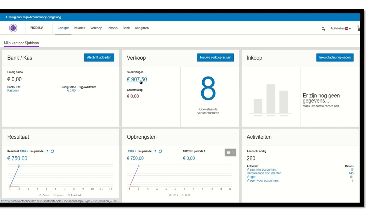 Exact Online aanmaken verkoopfactuur en creditfactuur AT Finance