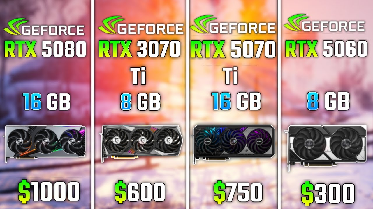 RTX 5080 vs RTX 3070 Ti vs RTX 5070 Ti vs RTX 5060 | Test in 6 Games
