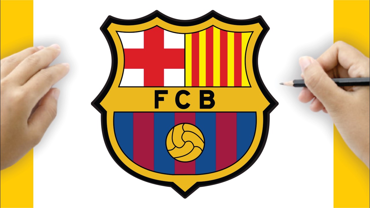 How to Draw FC Barcelona Logo EASY! 🔥