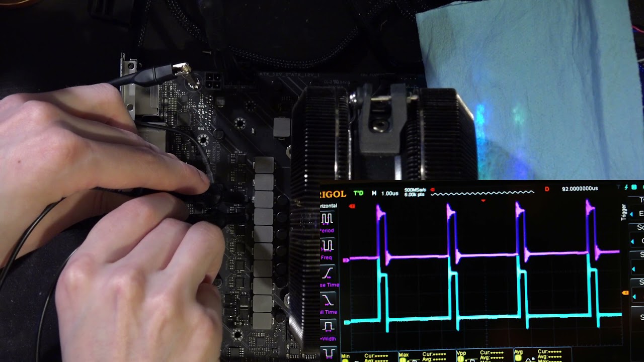 Checking the Vcore and VCCIN AUX VRM phase counts on the ASUS Z690 TUF Gaming motherboard