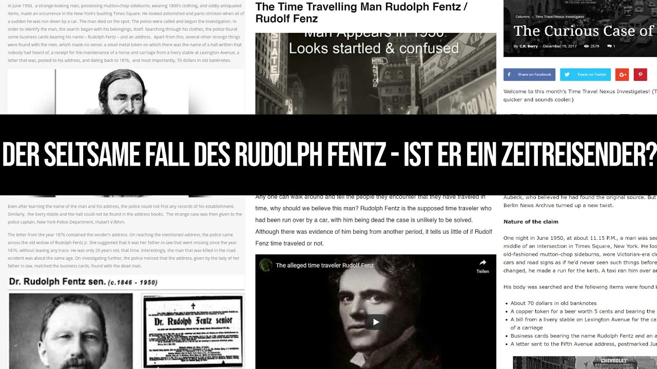 Der seltsame Fall des Rudolph Fentz - Ist er ein Zeitreisender?