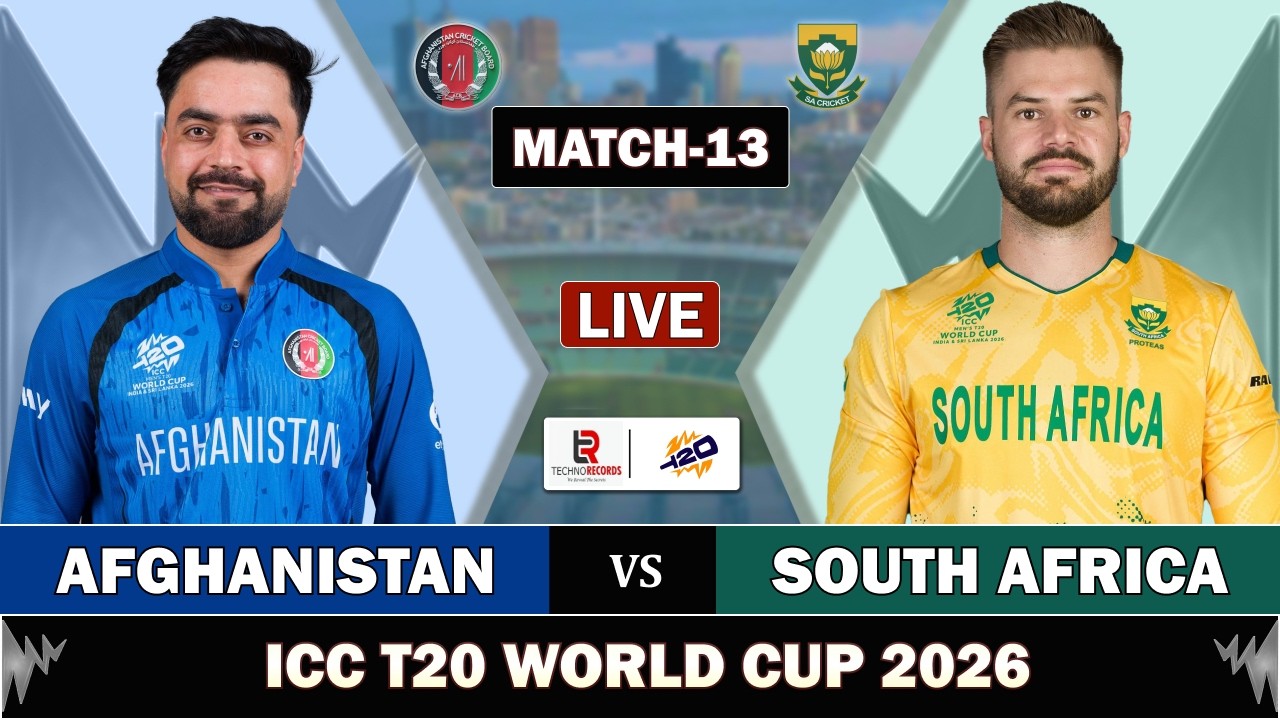 AFGHANISTAN vs SOUTH AFRICA MATCH 13 LIVE SCORES | SA vs AFG LIVE MATCH COMENTARY | T20 WC AFG 4 OVR