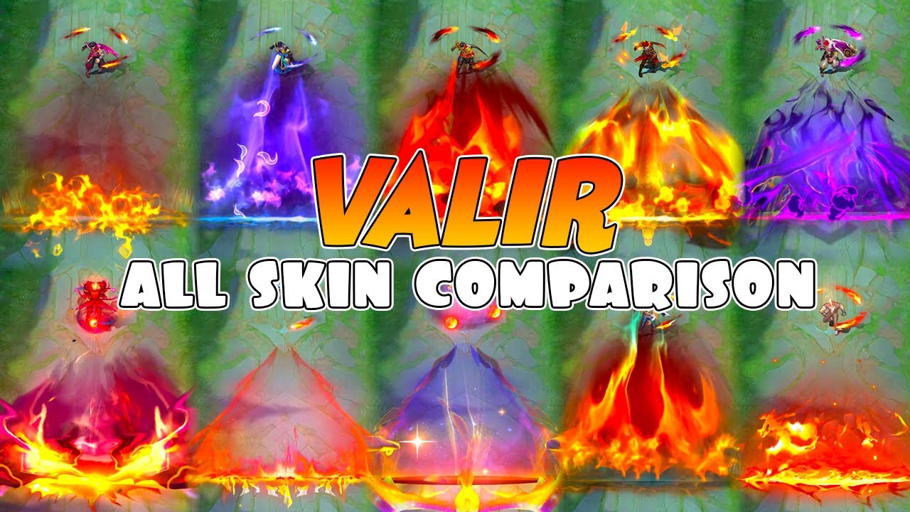 Valir All Skin Comparison 2025 | MLBB