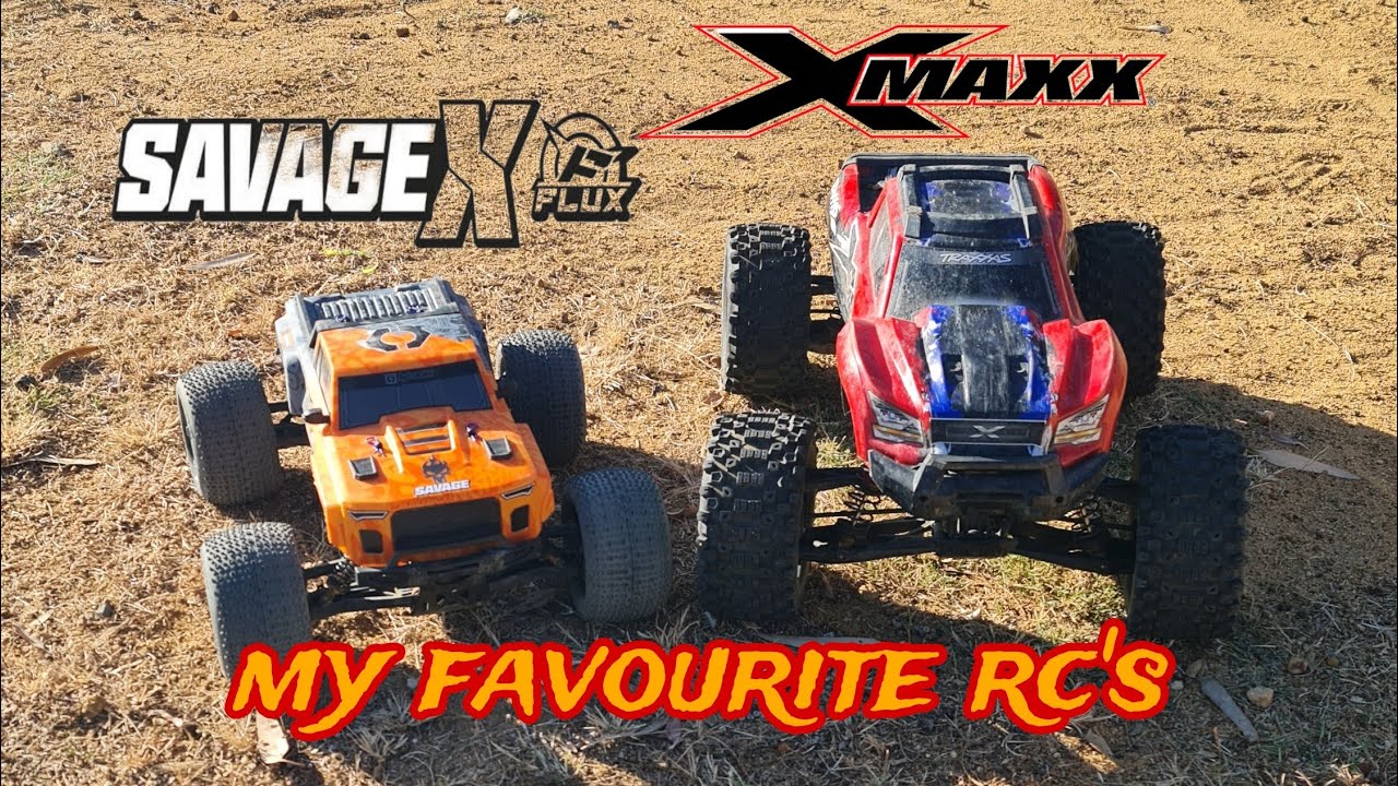 Traxxas Xmaxx & Hpi Savage X Flux V2 bash at the track