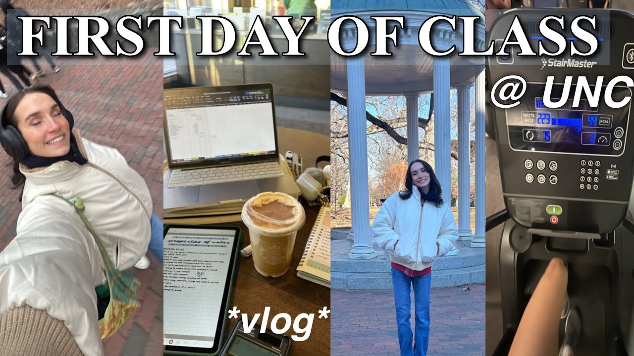 FIRST DAY OF CLASS @ UNC!  *VLOG* | classes, gym, & friends