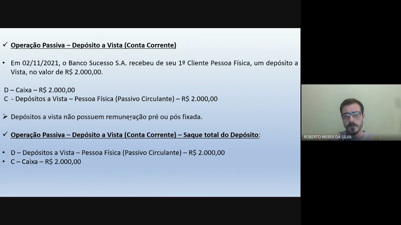 Contabilidade das Instituições Financeiras - Aula 21 - Operações Contábeis