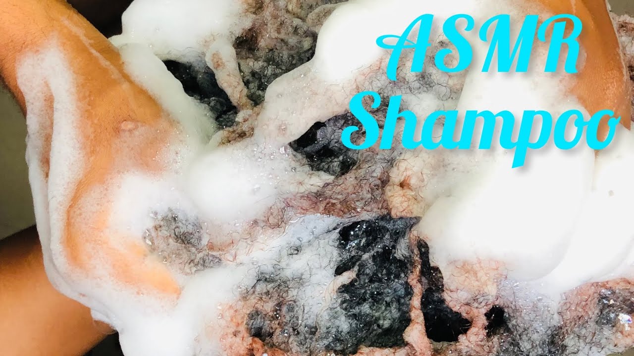 [ASMR] Relaxing hair shampoo ~scalp massage and scrubbing ~ No talking// Sleep therapy 💆🏾‍♀️