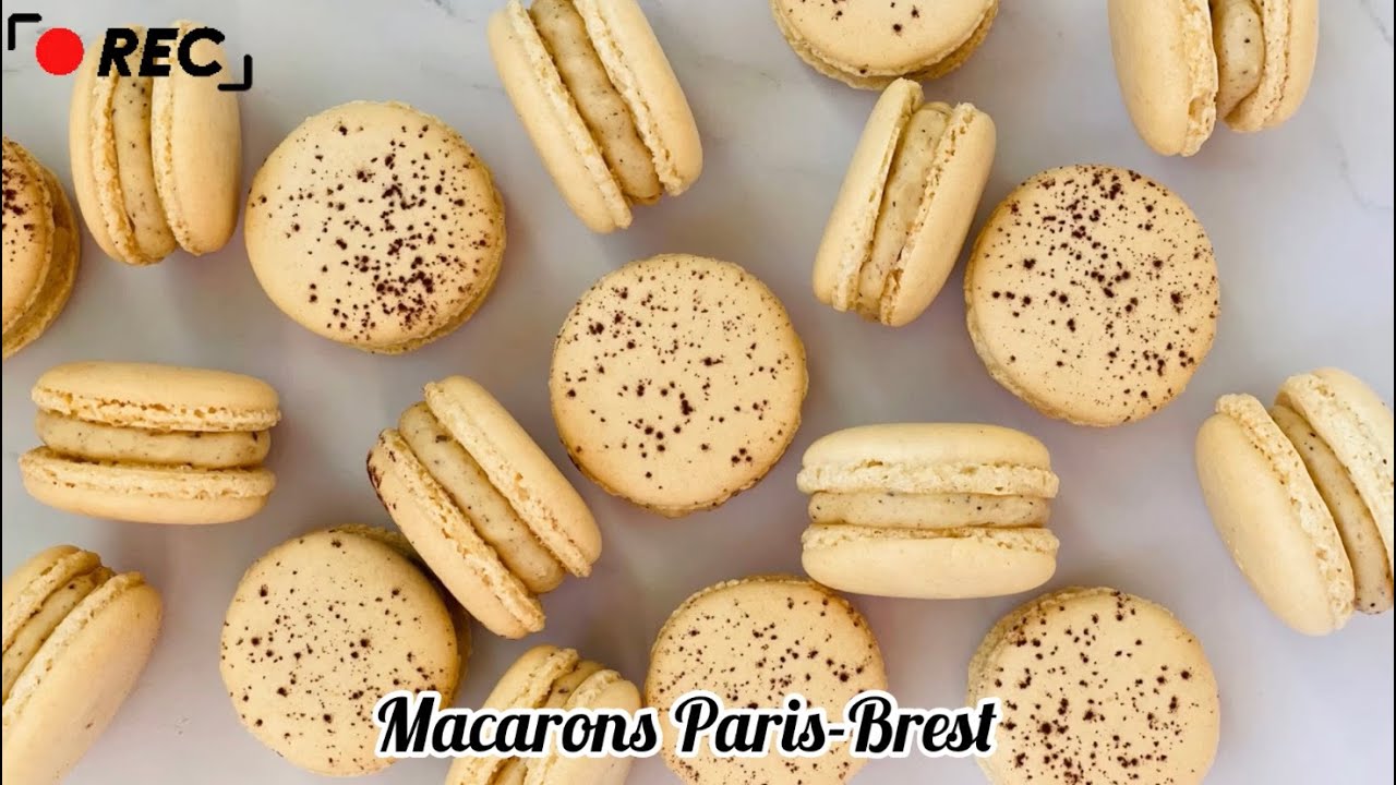 Macarons Paris Brest de Cyril Lignac (infiniment gourmand croquant !!!) 😋❤️