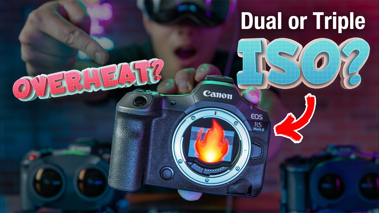 Разоблачение трёхбазового ISO! Тест Canon R5 Mark II на шум и перегрев против R5C