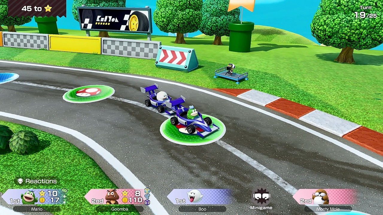 Super Mario Party Jamboree TV #51 Roll 'em Raceway Spike & Boo vs Monty Mole & Goomba