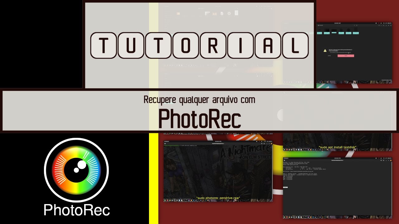 TUTORIAL - RECUPERE qualquer ARQUIVO com PhotoRec #linux #photorec #recuperaçãodedados
