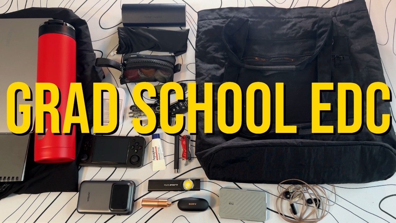 Minimalist Pack With Me | Grad School EDC | Thread Utility Tote Bag Review & Student Essentials